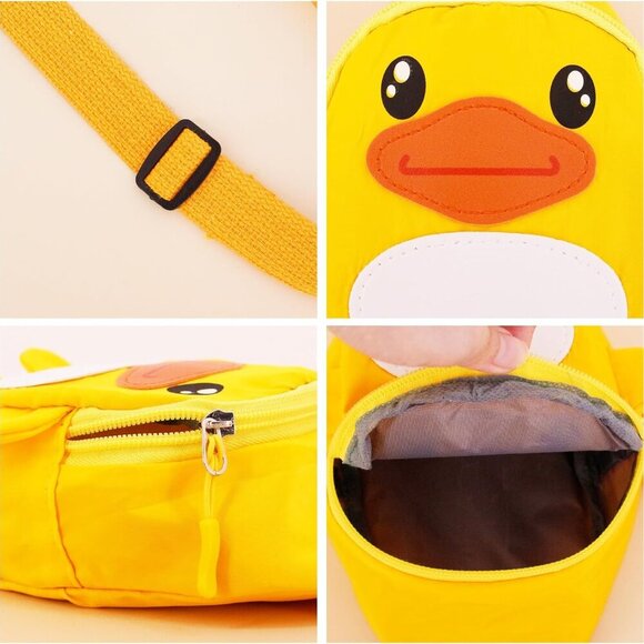 Cartoon Duck Sling Bags Nylon Shoulder Backpack CrossBody Backpack Casual Daypac - Picture 2 of 7